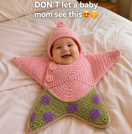 Crochet Star-Shaped Hooded Baby Romper, Finished or DIY Kit (photo 7)