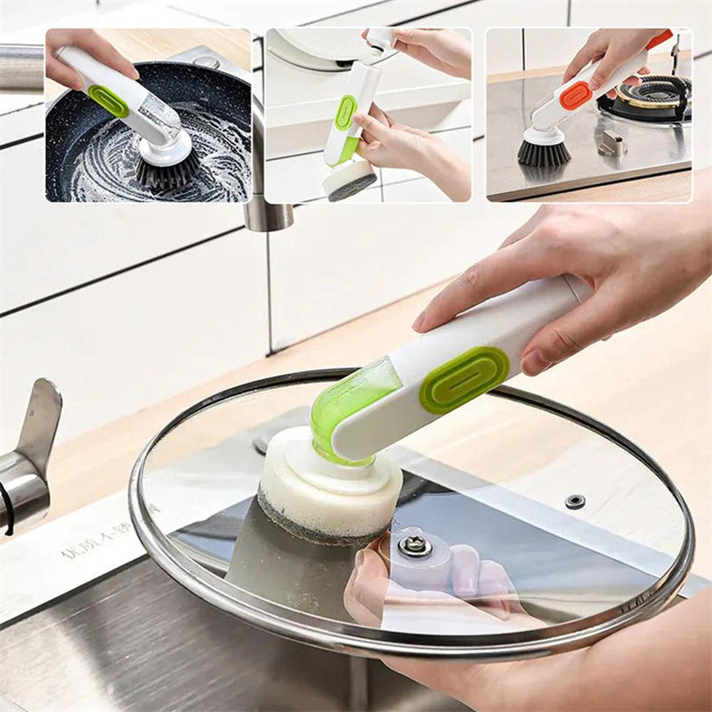 Soap-Dispensing Long-Handle Dish Brush (photo 2)