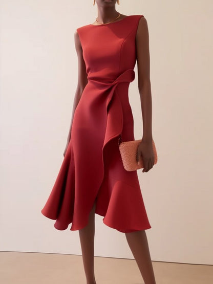 Women's Sleeveless Maxi Dress with Bow Detail (photo 2)