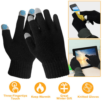 Unisex Touchscreen Knit Gloves