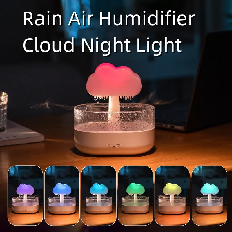 USB Rain Cloud Humidifier with 7-Color Light
