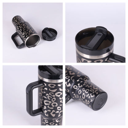 40 oz Insulated Stainless Steel Tumbler with Handle, Lid and Straw (photo 10)