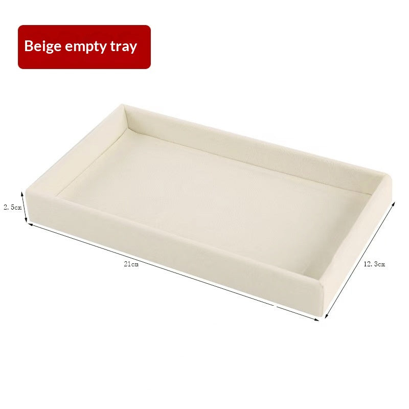 Velvet-Covered Drawer Organizer Tray - Empty Tray (photo 2)