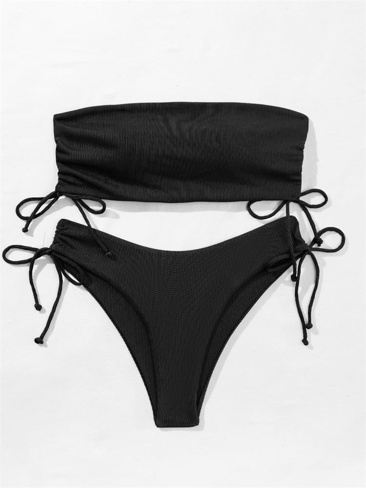 Women's Drawstring Tube Bikini Set (photo 13)