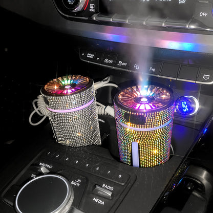 Rhinestone Car Humidifier with LED Light, USB (photo 2)