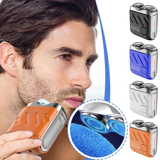 Portable Rotary Dual-Head Electric Shaver for Men