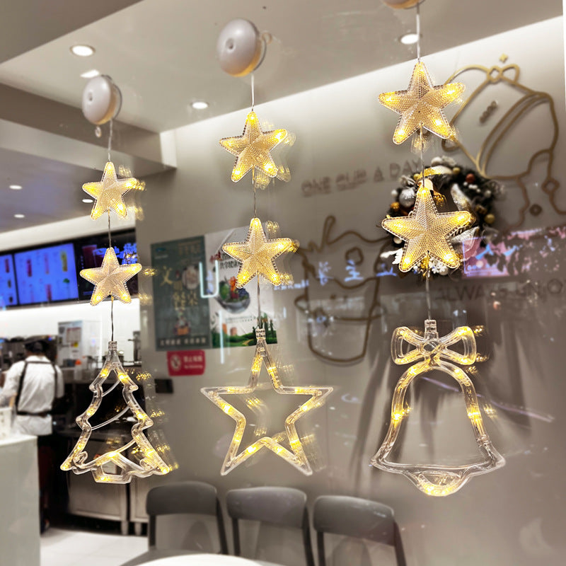 Christmas LED Window Suction Cup Lights, 3 Pcs