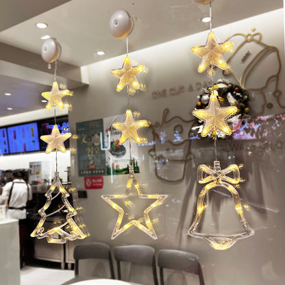 Christmas LED Window Suction Cup Lights, 3 Pcs