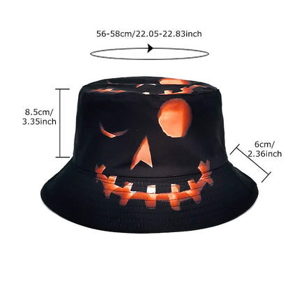 Halloween Pumpkin Print Bucket Hat (photo 2)