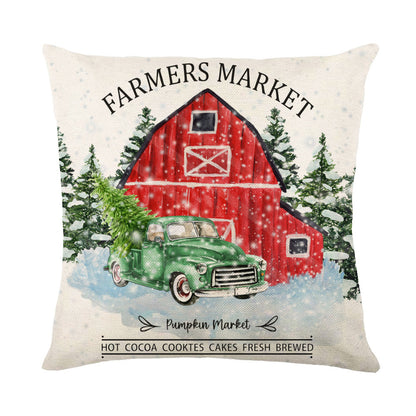 Snowflake Print Christmas Pillow Cover, 45 x 45 cm (photo 17)