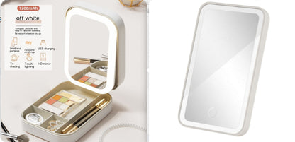 Portable Makeup Storage Case with LED Mirror (photo 8)