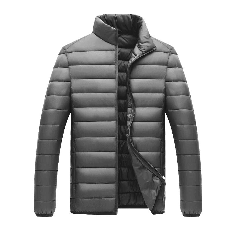 Men's Lightweight Padded Jacket, Hooded or Stand Collar (photo 22)