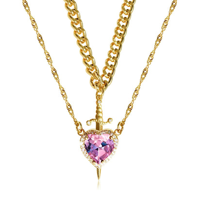 Heart and Sword Couple Necklace Set (photo 10)