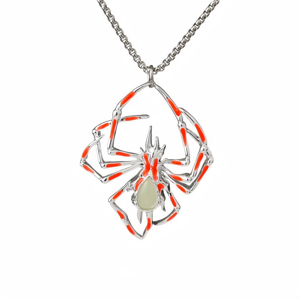 Glow-in-the-Dark Spider Pendant Necklace (photo 10)