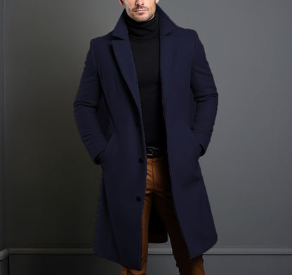 Men's Single-Breasted Mid-Length Overcoat (photo 3)