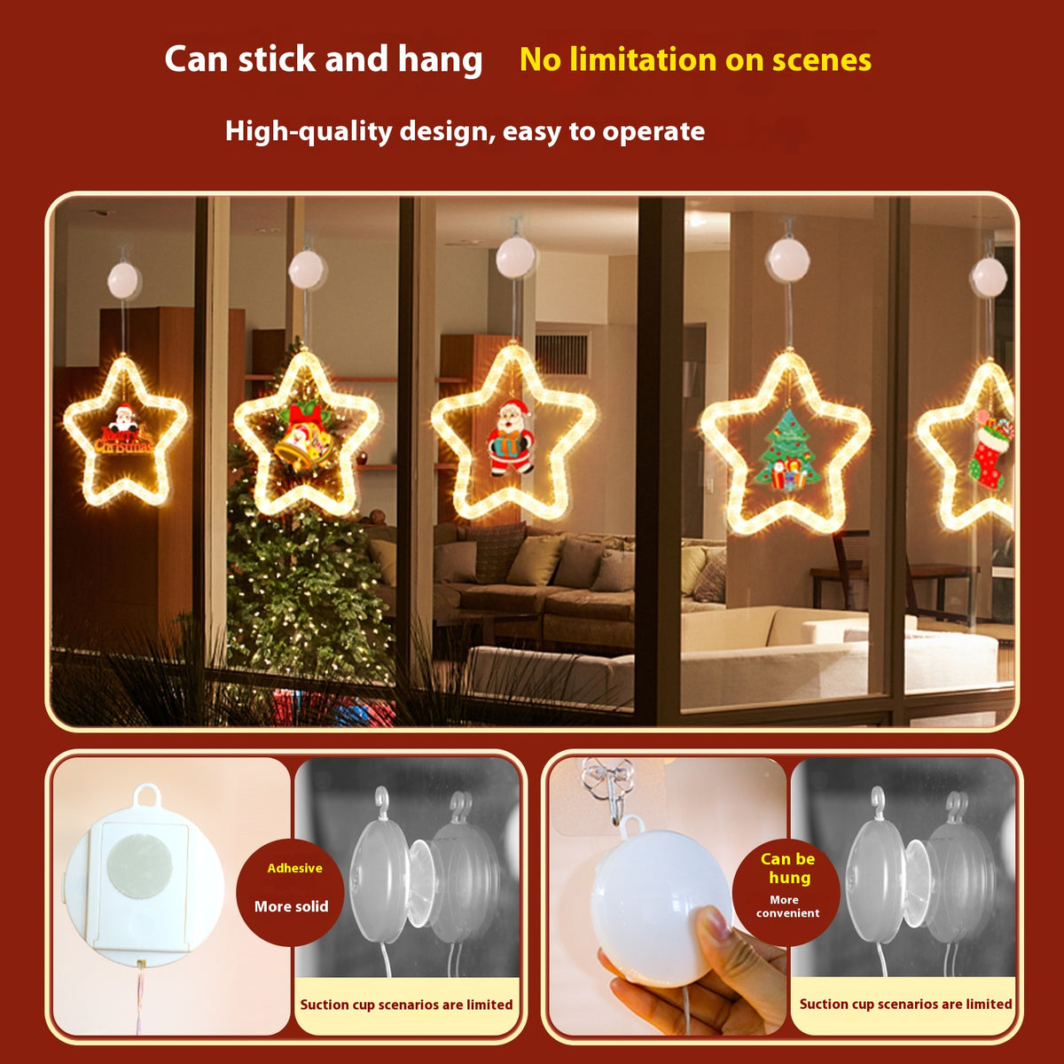 Christmas LED Star Window Hanging Light (photo 3)