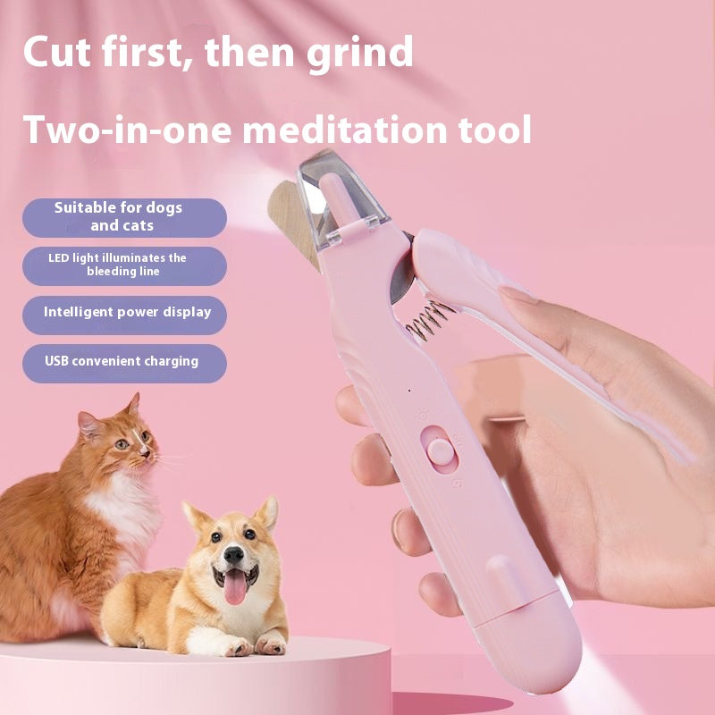 2-in-1 Pet Nail Clipper and Grinder with LED Light (photo 7)