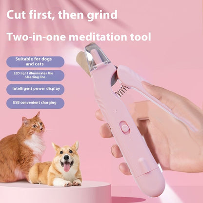 2-in-1 Pet Nail Clipper and Grinder with LED Light (photo 7)