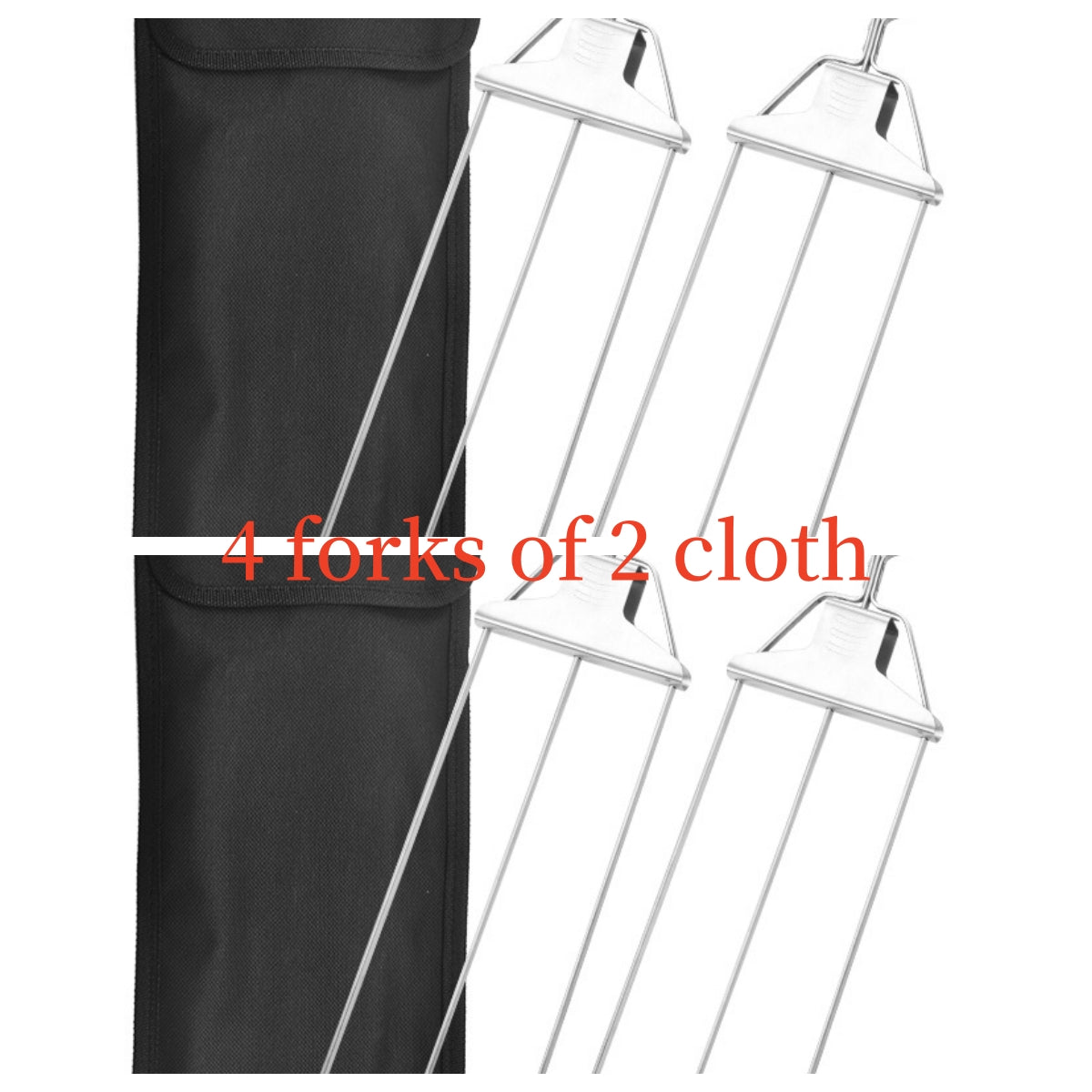 3-Prong Stainless Steel BBQ Skewer Forks (photo 14)