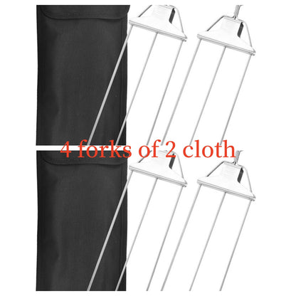 3-Prong Stainless Steel BBQ Skewer Forks (photo 14)