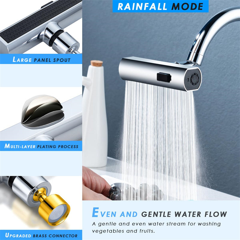 3-Mode Swivel Kitchen Faucet Extender (photo 2)