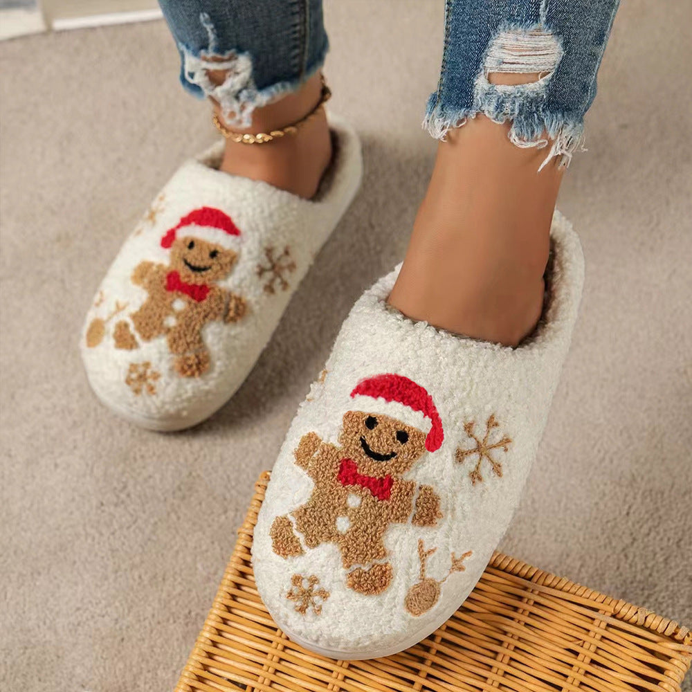 Gingerbread Man Plush House Slippers (photo 2)