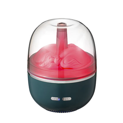 Ultrasonic Mini Humidifier with Color-Changing Light, USB – Green