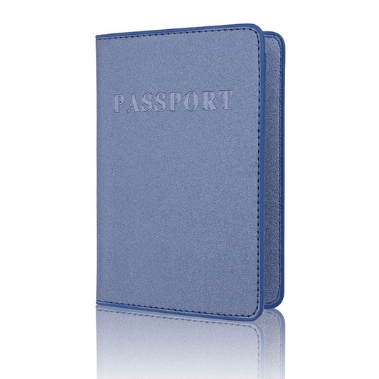 PU Leather Passport Cover - Blue (photo 1)