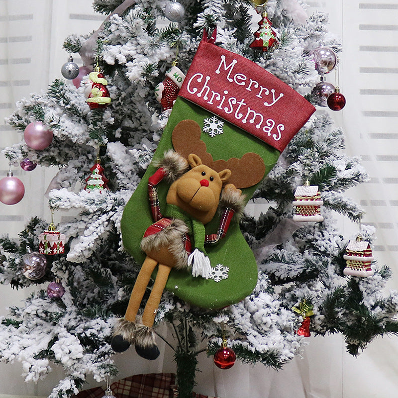 3D Applique Christmas Stocking, About 18 in (photo 11)