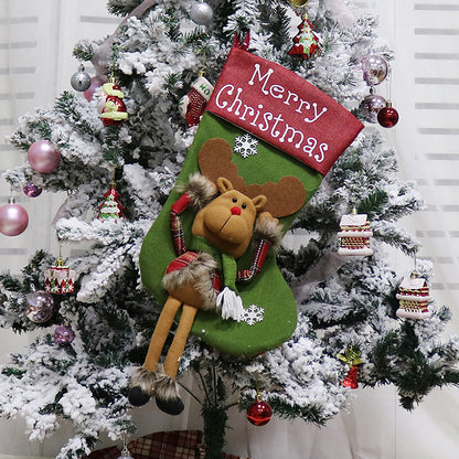 3D Applique Christmas Stocking, About 18 in (photo 11)