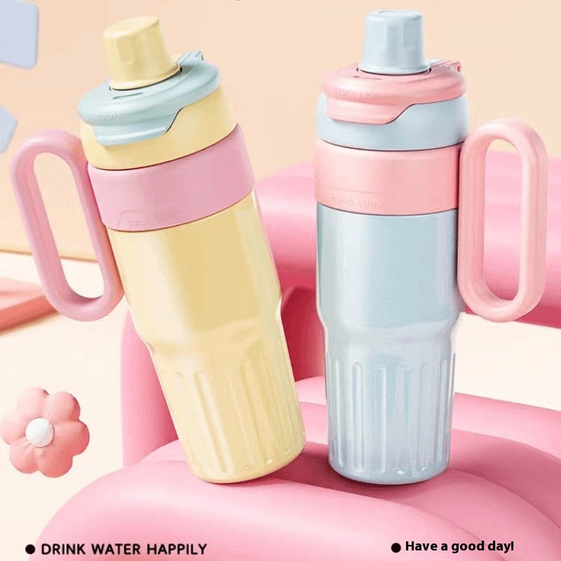 780 ml Stainless Steel Tumbler with Handle, Lid and Straw (photo 2)