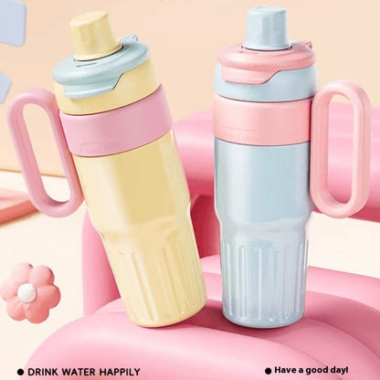780 ml Stainless Steel Tumbler with Handle, Lid and Straw (photo 2)