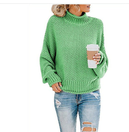 Women's Solid Turtleneck Knit Pullover (photo 15)