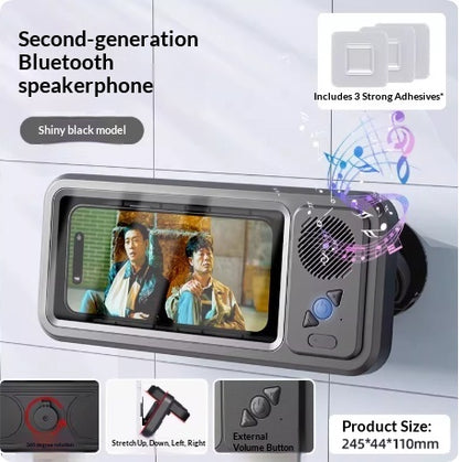 Shower Phone Holder Box with Bluetooth Speaker (photo 9)
