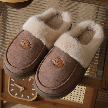 Men's Suede Plush-Lined House Slippers (photo 3)