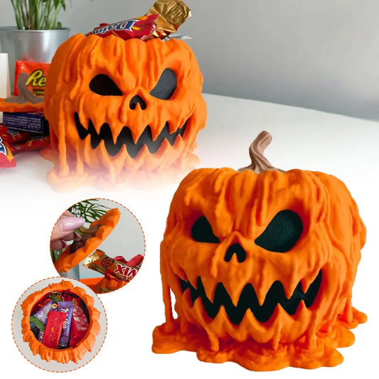 Melting Pumpkin Candy Bowl with Lid