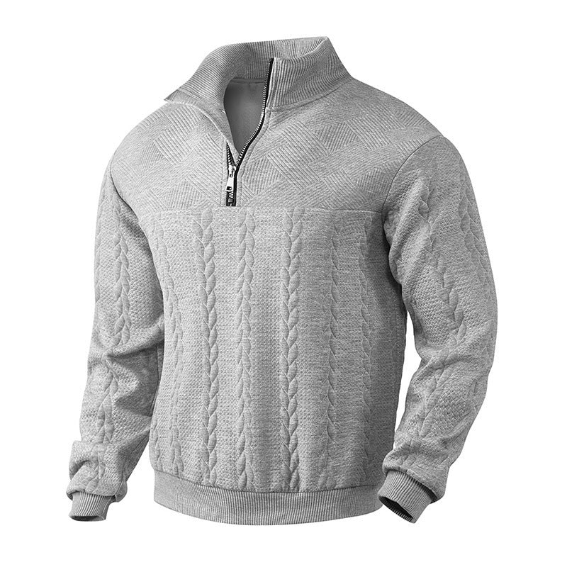Men's Jacquard Quarter-Zip Pullover (photo 10)