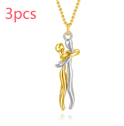 Hugging Figures Pendant Necklace (photo 30)