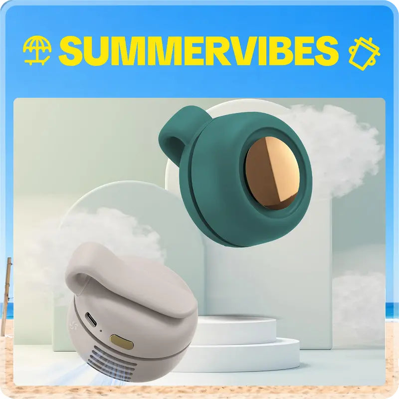 Clip-On Mini Fan, 3 Speeds, USB-C Rechargeable