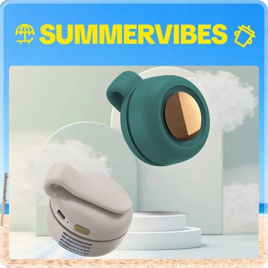 Clip-On Mini Fan, 3 Speeds, USB-C Rechargeable