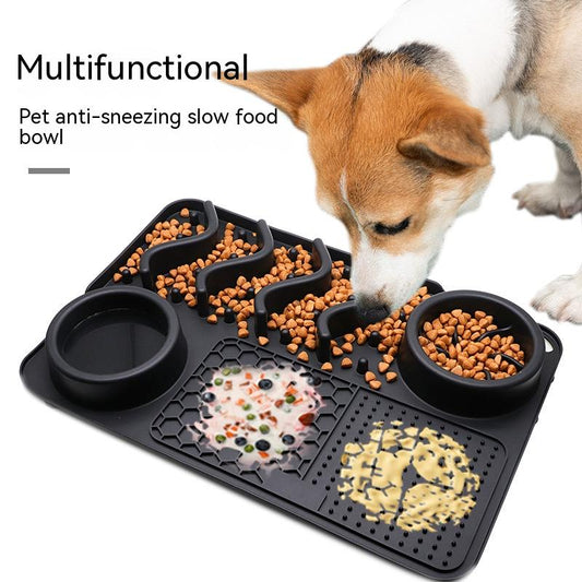 Silicone Lick Mat and Slow Feeder Bowl for Dogs, Small or Large