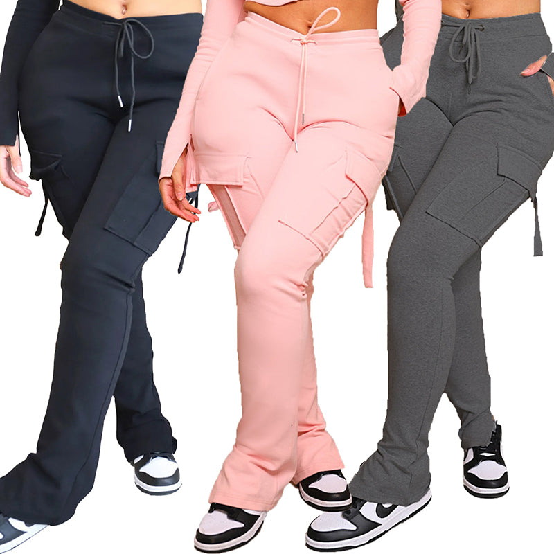 Women's High-Waist Drawstring Cargo Pants (photo 6)