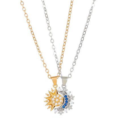 Sun and Moon Magnetic Couple Necklaces, Set of 2 (photo 7)