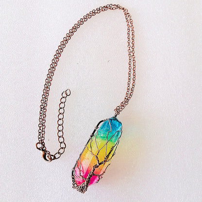 Stone Crystal Point Pendant Necklace (photo 7)
