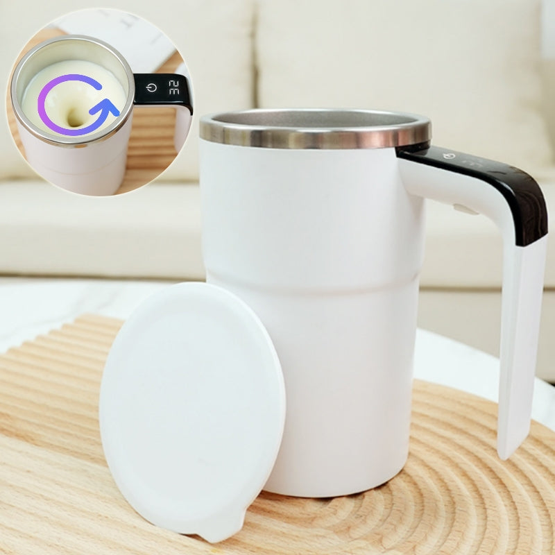 USB Rechargeable Self-Stirring Mug with Temperature Display