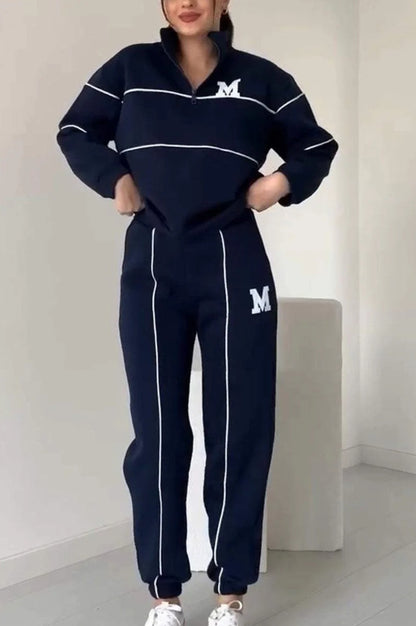 Women's Pullover Sweatshirt and Baggy Sweatpants Set (photo 12)