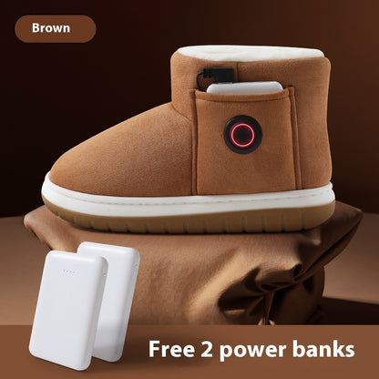 USB Heated House Boots with Power Bank (photo 6)