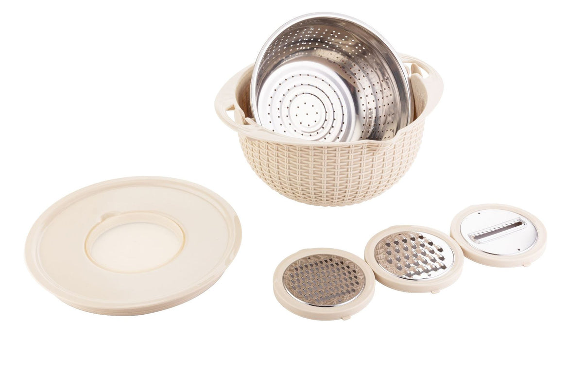 Rotating Double-Layer Colander with Slicer Blades (photo 7)