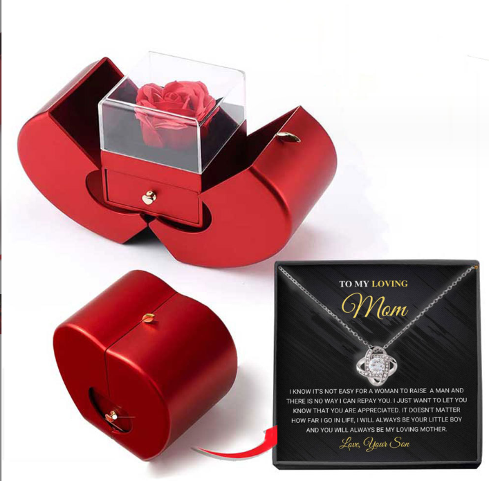 Preserved Rose Apple Gift Box with Necklace (photo 21)