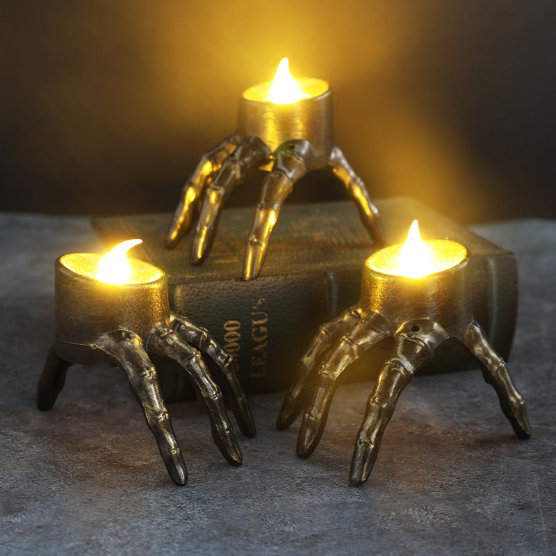 Halloween Skull and Finger LED Candle Lantern